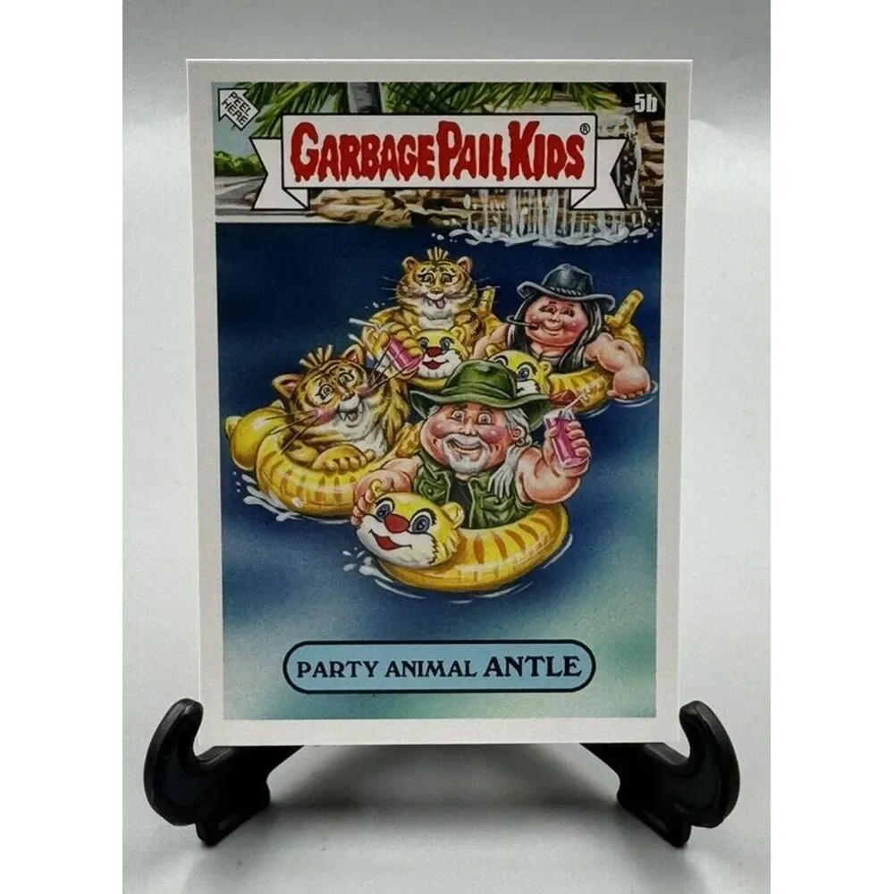 2020 GARBAGE PAIL KIDS GONE EXOTIC PARTY ANIMAL ANTLE CARD 5b
